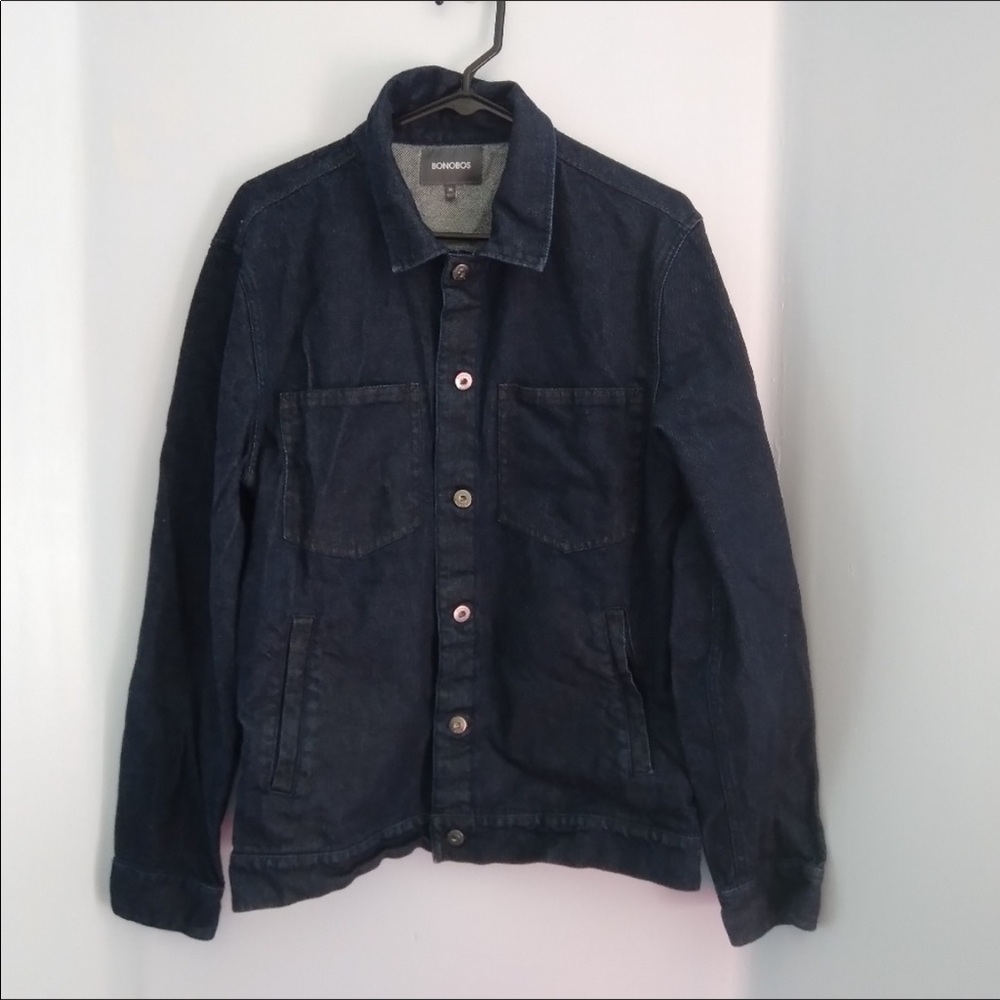 Bonobos Dark Wash Denim Shirt Size Medium